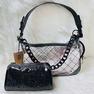 NEW Steve Madden Clear Shoulder Handbag